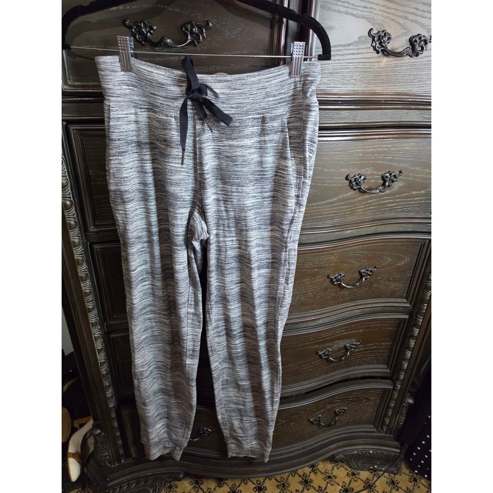 Lululemon Ready‎ to Rulu Jogger Space Dye Heathered Grey Black Size 6 LW5AX0S